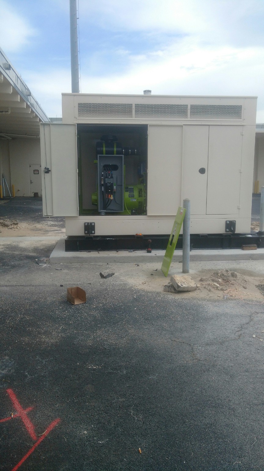 Large generator and electrical equipment installation